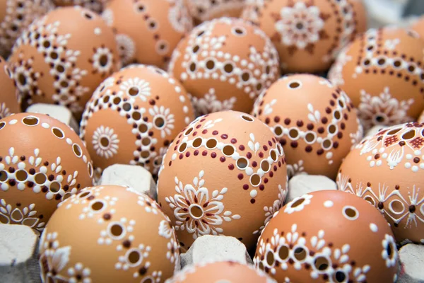 Ovos Páscoa Pintados Mão — Fotografia de Stock