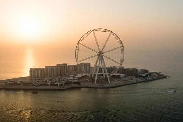 Вид Повітря Дубай Око Величезне Колесо Ферріса Острові Блювотер Дубай — стокове фото