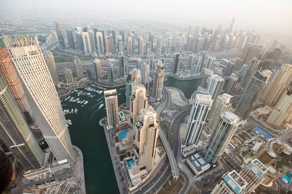 Dubai Оае Лютого 2018 Повітряний Вид Дубай Марина Єднані Арабські — стокове фото
