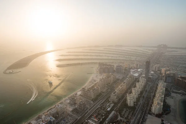 Дубай Оаэ Февраля 2018 Года Вид Воздуха Современные Небоскребы Пляж — стоковое фото