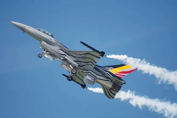 Sliac Eslovaquia Agosto Vuelo Del Fighting Falcon Fuerza Aérea Belga —  Fotos de Stock