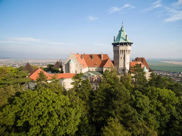 Αεροφωτογραφία Του Κάστρου Smolenice Σλοβακία — Φωτογραφία Αρχείου