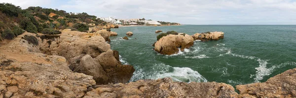 Panorama Pobřeží Blízkosti Lagosu Algarve Region Portugalsko — Stock fotografie