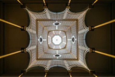 Silves belediye binasının tavanının mimari ayrıntıları, Algarve bölgesi, Portekiz