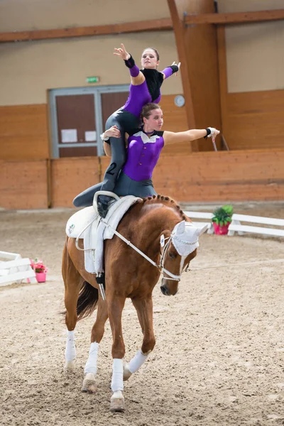 Pezinok Slovaquie Juin 2017 Performance Club Autriche Finale Compétition Vaulting — Photo