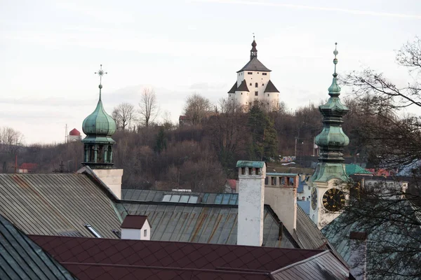 Paisaje Urbano Banska Stiavnica Histórica Ciudad Minera Medieval Eslovaquia Sitio —  Fotos de Stock