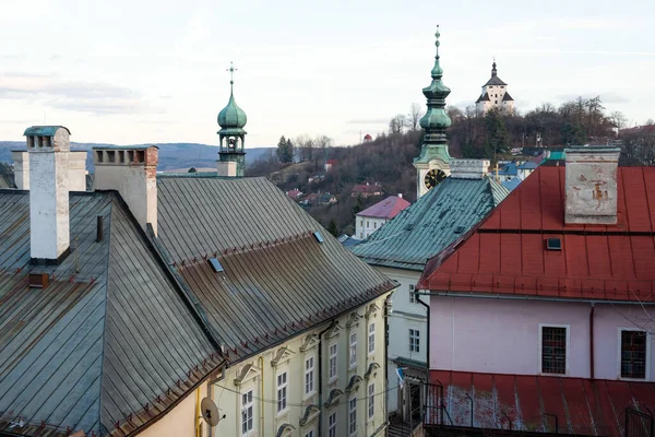 Cityscape Banska Stiavnica Середньовічне Шахтарське Місто Словаччині Унеско — стокове фото