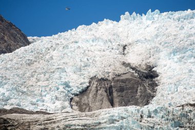 Franz Josef Glacier 'in ayrıntıları Westland Ulusal Parkı, Yeni Zelanda