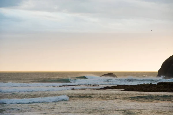 Sunset Clair Beach Dunedin New Zealand — Stock Photo, Image