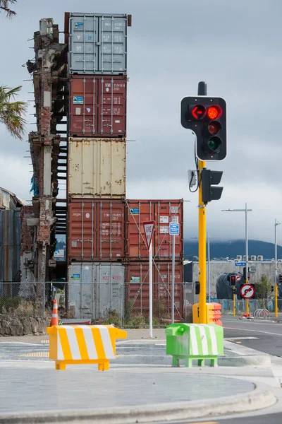 Christchurch Nowa Zealandia Styczeń 2016 Postępy Odbudowie Budynku Lat Niszczycielskich — Zdjęcie stockowe