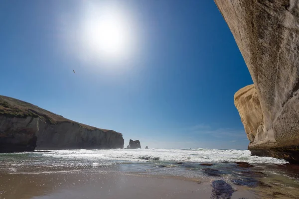 Pacific Ocean Coast Tunnel Beach New Zealand — Stock Photo, Image