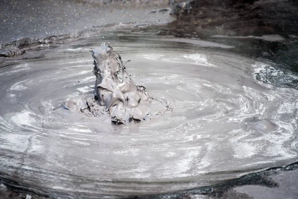 Detail Hot Boiling Mud Thermal Pools Rotorua New Zealand — Stock Photo, Image