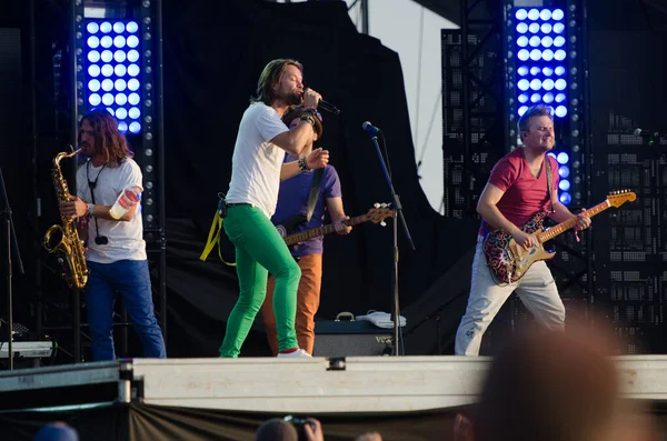 PIESTANY, SLOVAKIA - JUNE 26: Czech pop rock band Krystof performs on music festival Topfest in Piestany, Slovakia on July 26, 2015