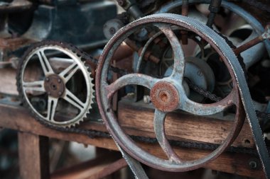 Vintage makinenin dişlileri
