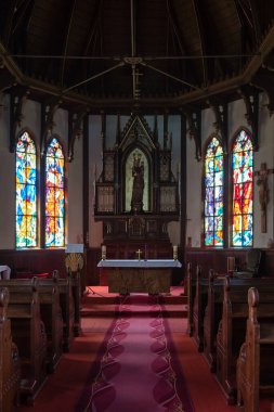 STARY SMOKOVEC, SLOVAKIA - 10 Temmuz 2021 - Slovakya 'nın Stary Smokovec kentinde Meryem Ana' nın Kusursuz Gebeliği Kilisesi