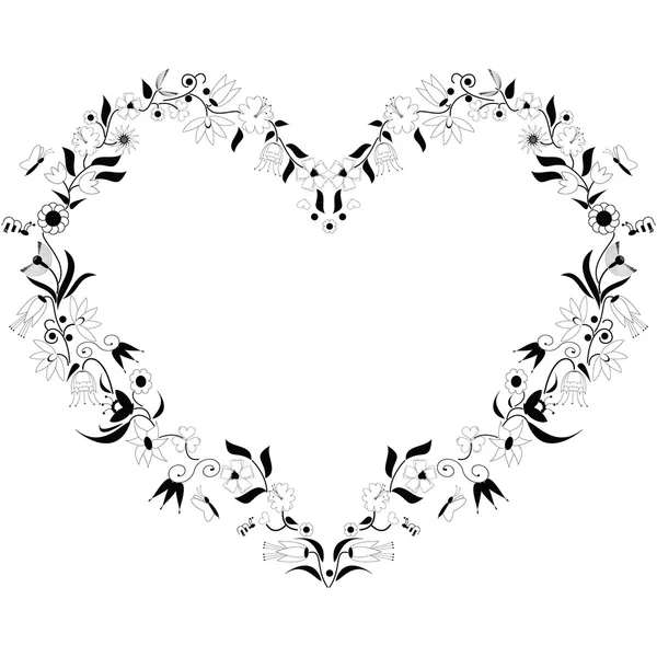 Spring time inspired heart shape Royalty Free Stock Illustrations