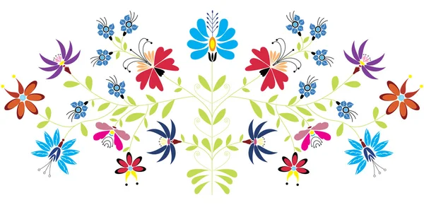 Patrón floral popular — Archivo Imágenes Vectoriales