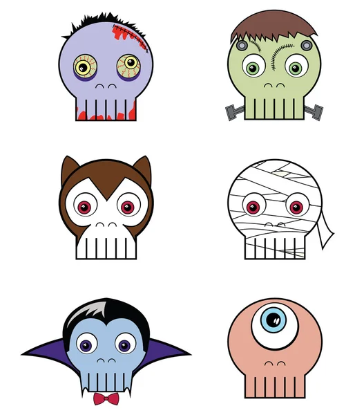 Calaveras monstruosas — Vector de stock