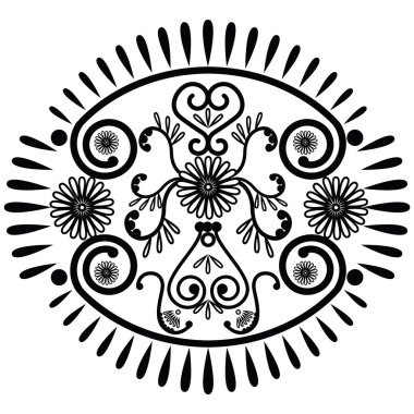 Oval desen Asya kültüründen ilham alan