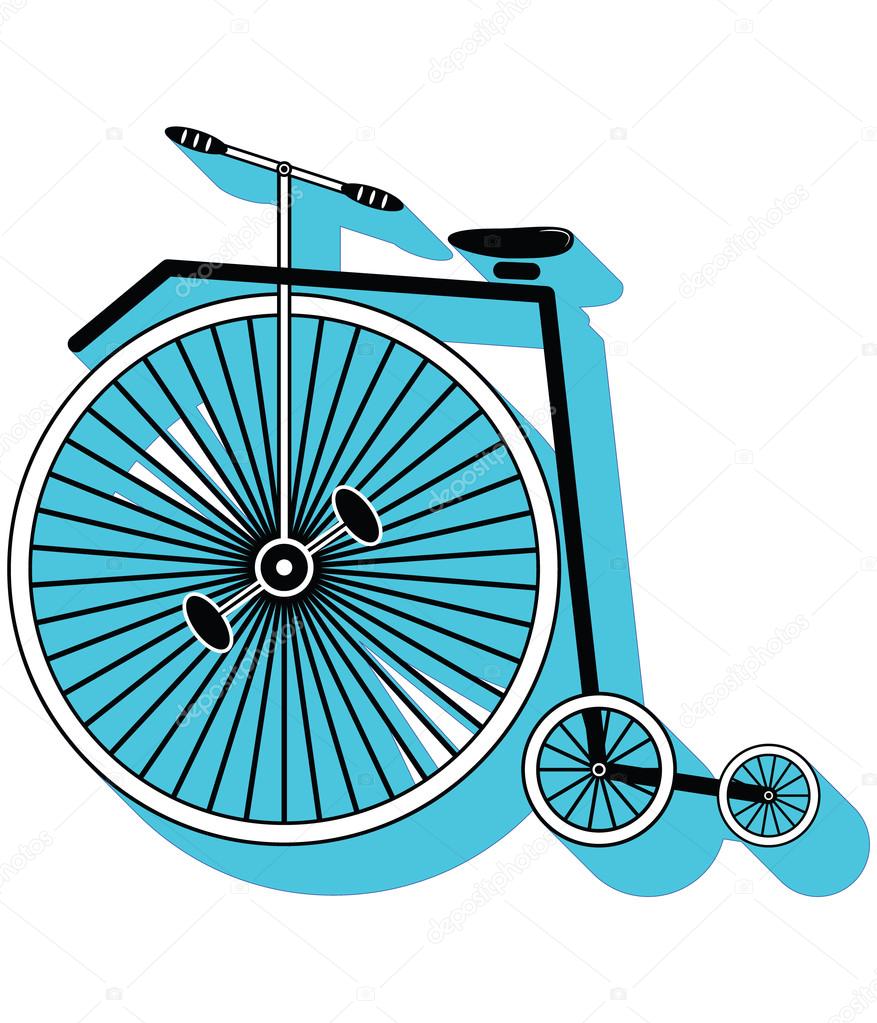 Vintage bike type 1 icon with a drop down shadow element