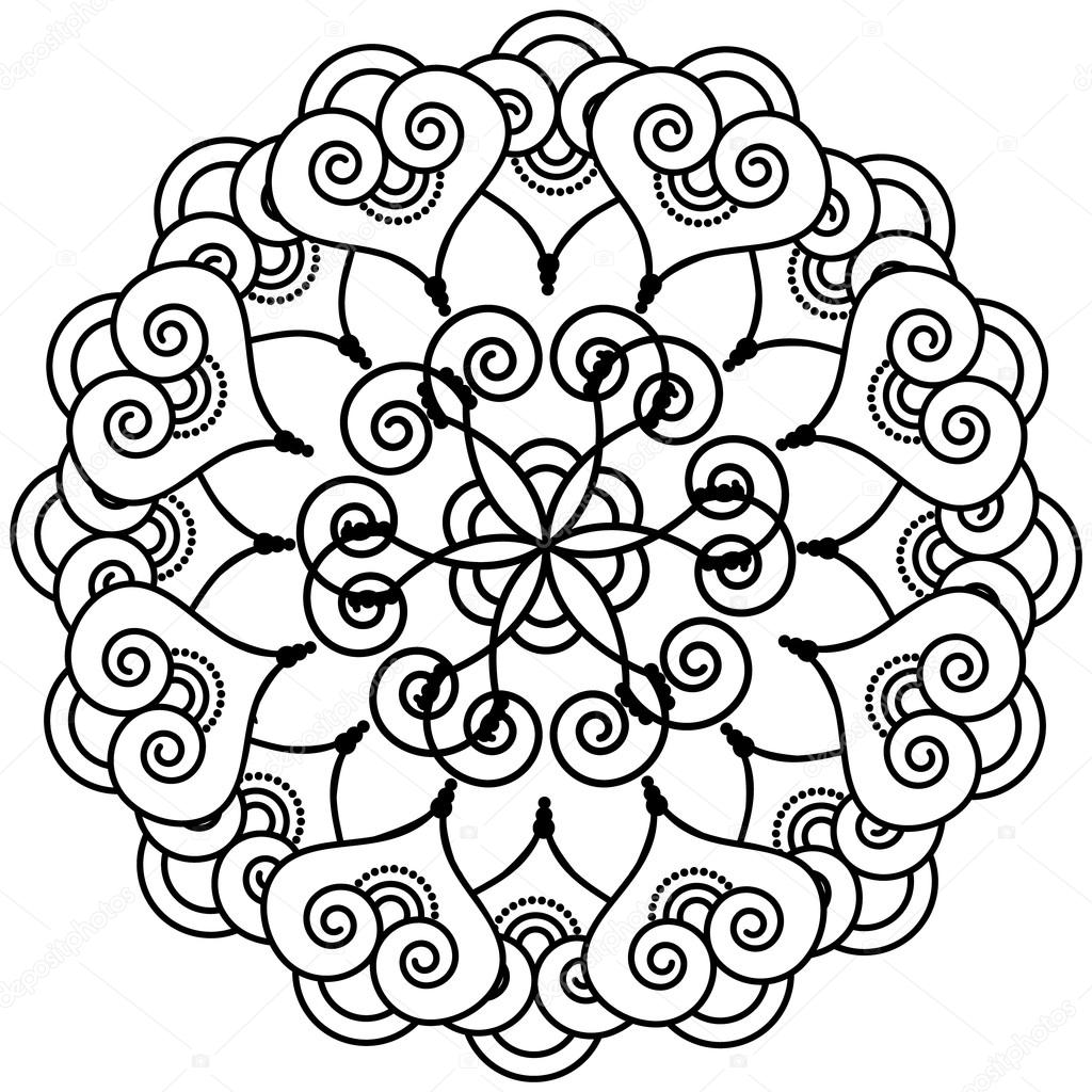 indian henna tattoo inspired flower shape with inner floral star indian henna tattoo inspired flower shape with inner floral star