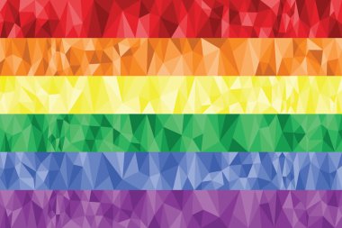 Gay ve lezbiyen Gökkuşağı bayrağı poly sanat