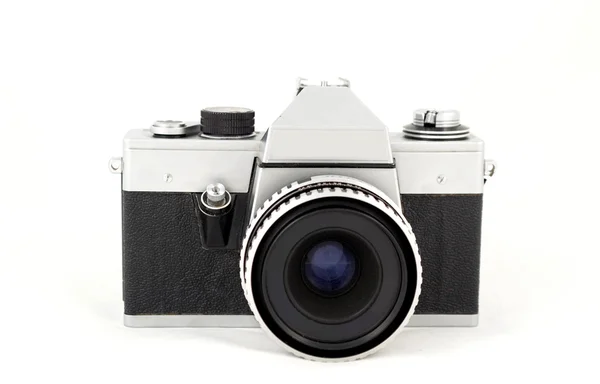 흰색 바탕에 1970 년대의 필름 Slr 카메라 로열티 프리 스톡 이미지