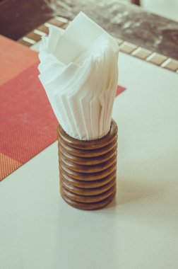 Kağıt peçeteye sofra