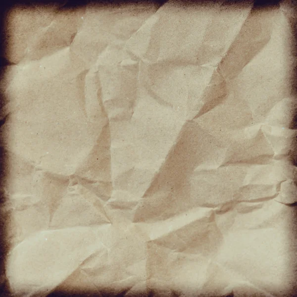 Skrynkligt papper bakgrund vinjett utrymme för text eller bild. Gamla p — Stockfoto
