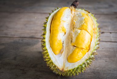 soyulmuş durian yakın çekim.