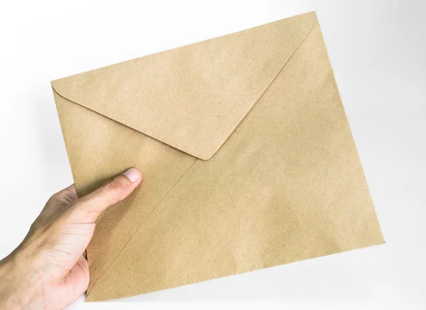 Segurando um envelope — Fotografia de Stock