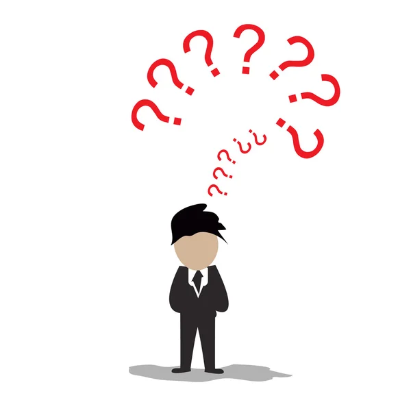 Soru işareti olan iş adamı
