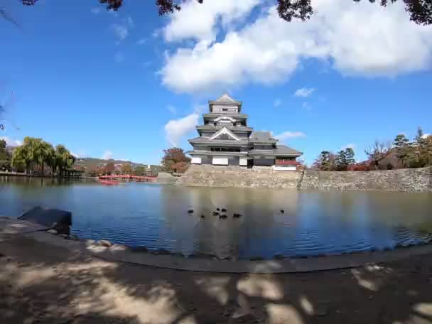 Castelo Matsumoto Matsumotojo Também Conhecido Como Castelo Corvo — Vídeo de Stock
