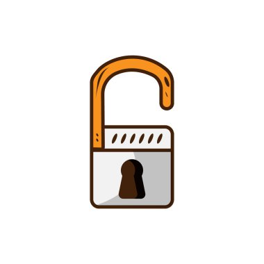 Beyaz arkaplanda kilitli kilidi aç