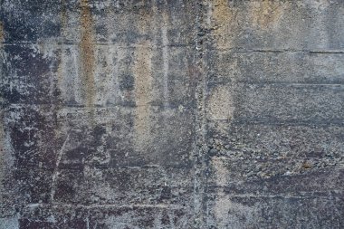 Tuğla duvar çimento gri arka ve beyaz eski pasaklı taş duvar arka planı                  