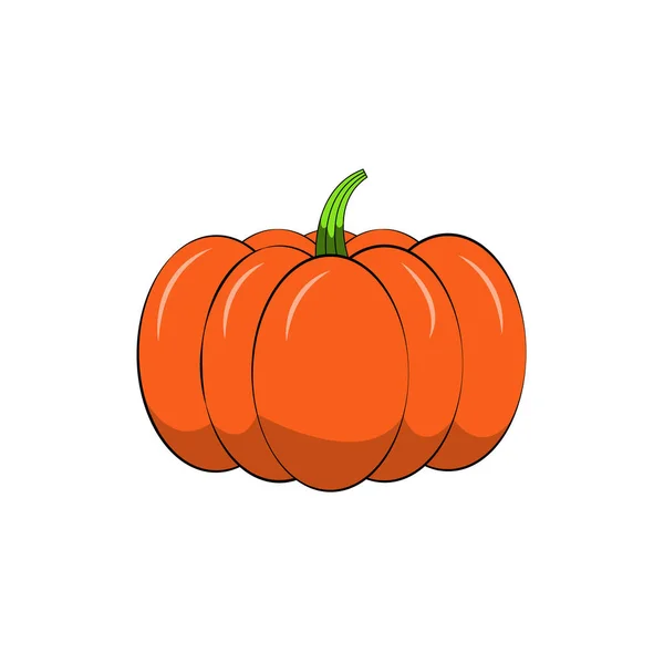 Narancs Tök Fehér Hátterű Szimbóluma Halloween Nyaralás Design Boldog Halloween — Stock Vector