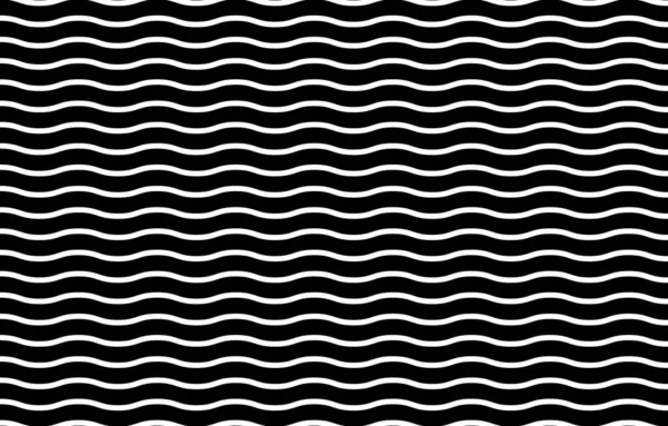 Beyaz Arkaplanda Siyah Dalga Kusursuz Desen. Vektör Resimleri