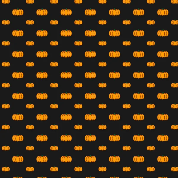 할로윈 콘셉트 Pumpkin Seamless Pattern Black Background Design Arching Paper — 스톡 벡터