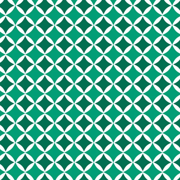 Green Monochromatic Geometric Shapes Seamless Pattern Background Design Para Tecido — Vetor de Stock