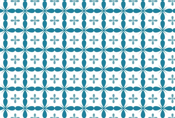 Padrão Sem Costura Flor Azul Background Design Para Tecido Impressão — Vetor de Stock