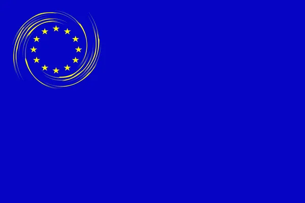 Bandeira da união europeia (ue) e adesão no fundo do mapa da