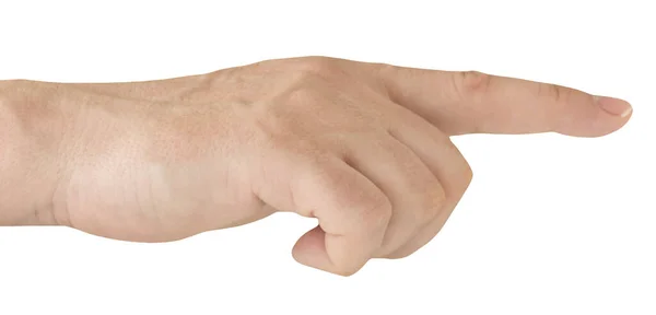 Mão Masculina Fundo Branco — Fotografia de Stock