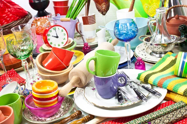 Lot Household Wares Table Stock Photo by ©Photosg 453927828