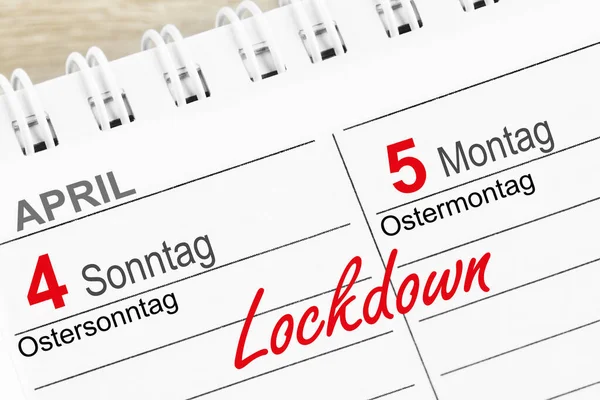 German calendar Easter Holidays and Lockdown
