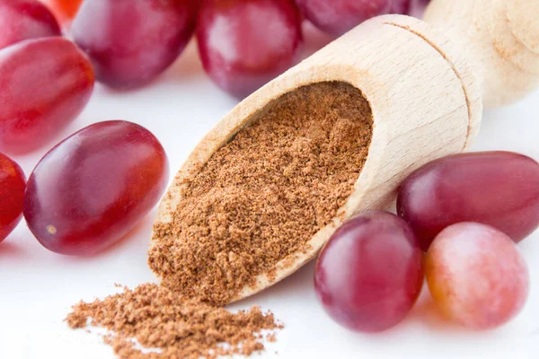 Grape seed powder close up