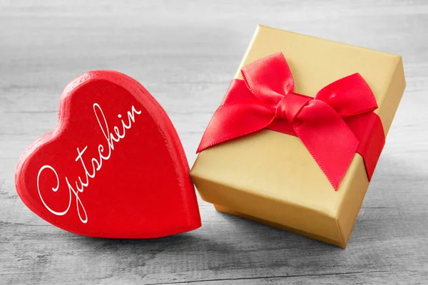 German Gift Voucher with love heart