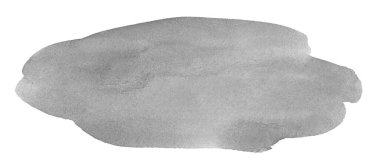 Düz kenarlı gri suluboya leke, fırça darbeleri. Tasarım için hazır çerçeve.