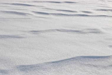 Kış Noel arkaplanı, kopyalama alanı olan beyaz kar dokusu