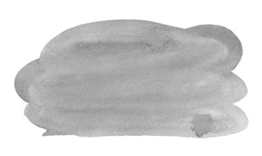 Kağıt bazlı doğal lekeli nötr gri suluboya lekeler. Fırçayla elle çizilmiş tasarım için izole edilmiş çerçeve. Soyut arkaplan.