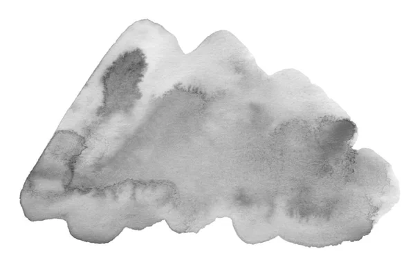 Semleges Szürke Akvarell Foltok Papíralapon Természetes Foltokkal Elszigetelt Keret Tervezés — Stock Fotó